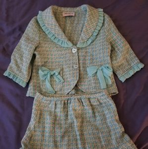 "DISORDERLY KIDS" RUFFLED JACKET/SKIRT SET SIZE 5